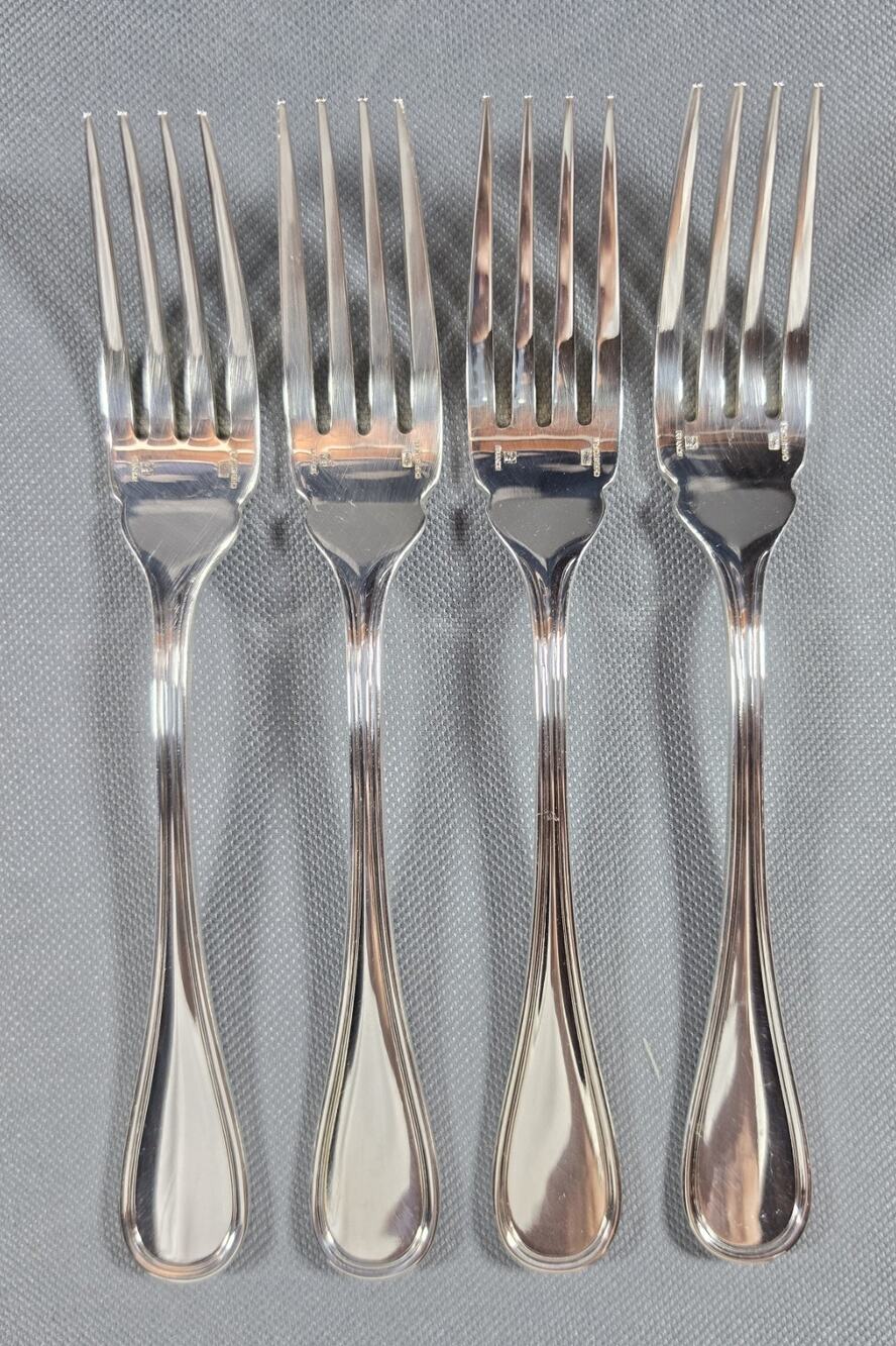 Christofle Albi Silverplate Vintage Fish Forks Set of 4 France
